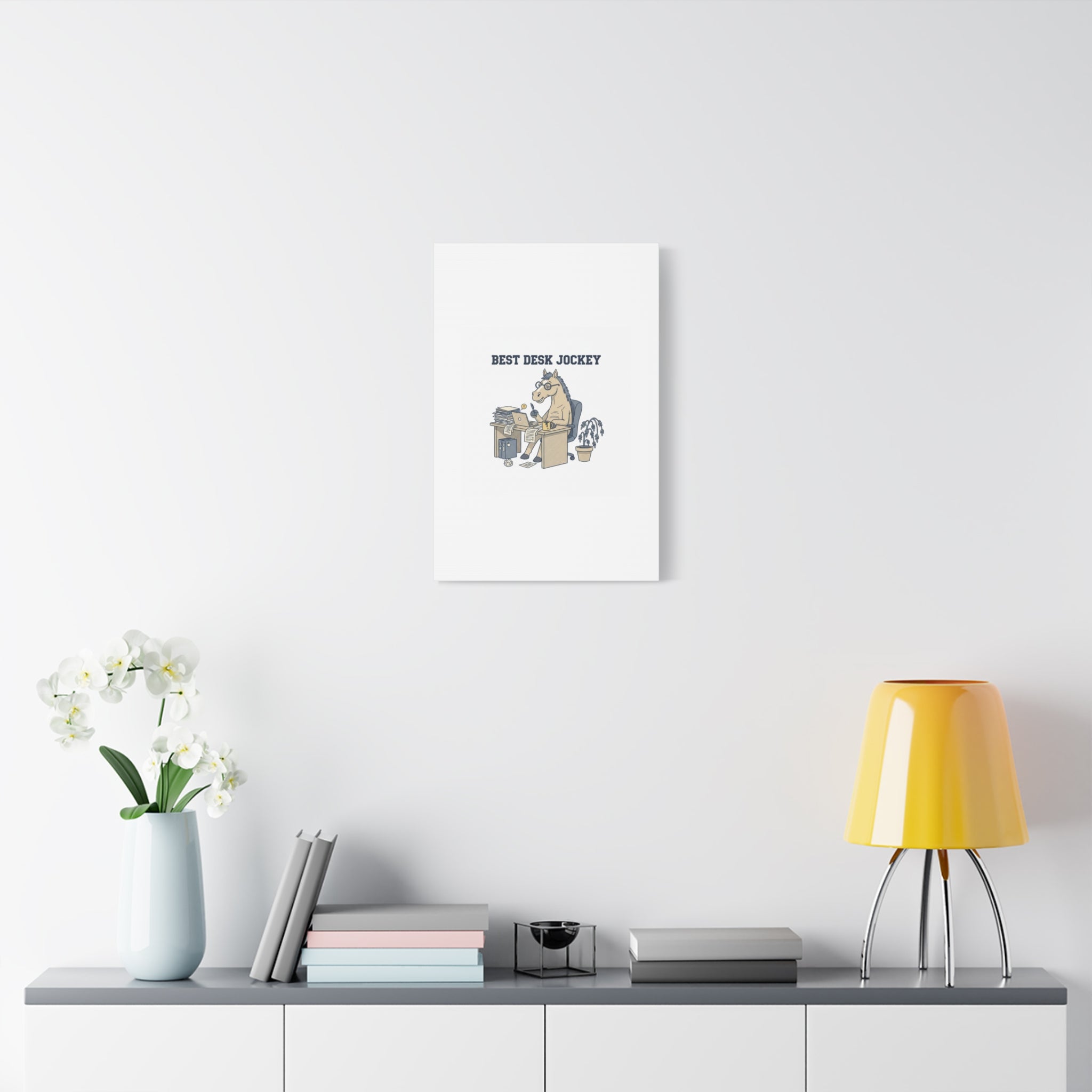 Best Desk Jockey Canvas, Workhorse Office Art | Corporate Burnout Parody