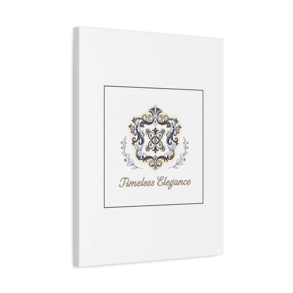 Ornate Brooch Emblem Canvas | Vintage Formalwear Accents, Baroque Print