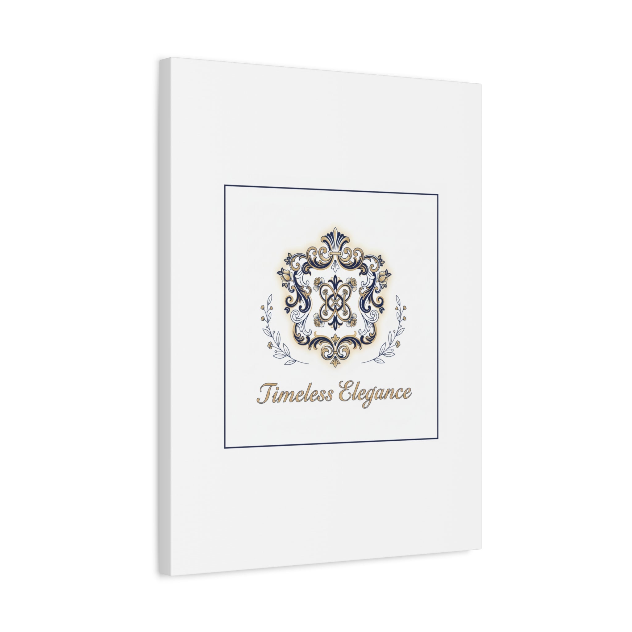 Ornate Brooch Emblem Canvas | Vintage Formalwear Accents, Baroque Print