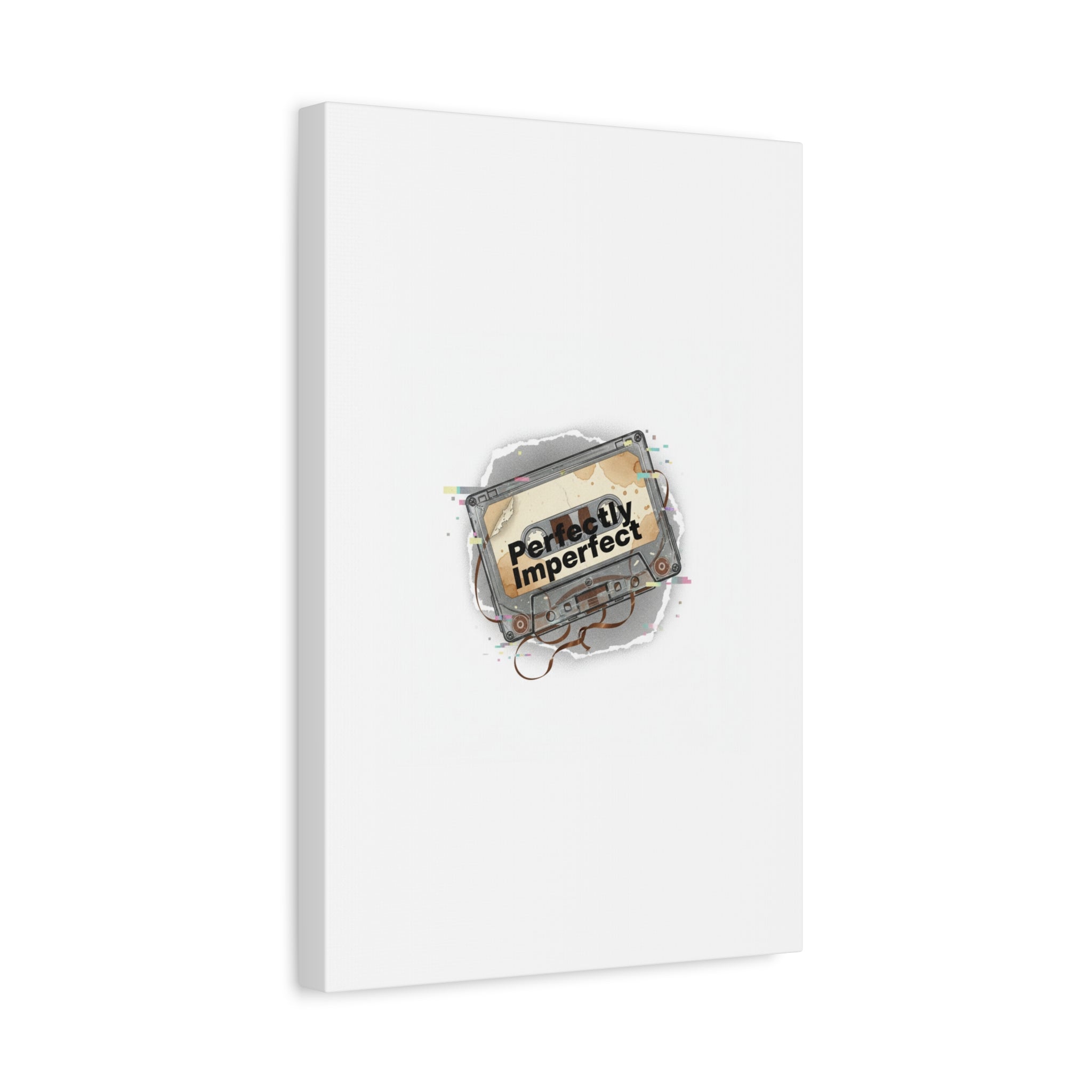 Perfectly Imperfect Cassette, Canvas Print | Analog Error, glitch art static