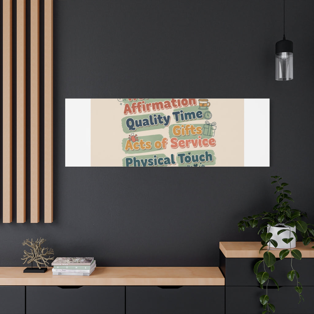 Love Languages List Matte Canvas Wall Art | love language meme, relationship humor
