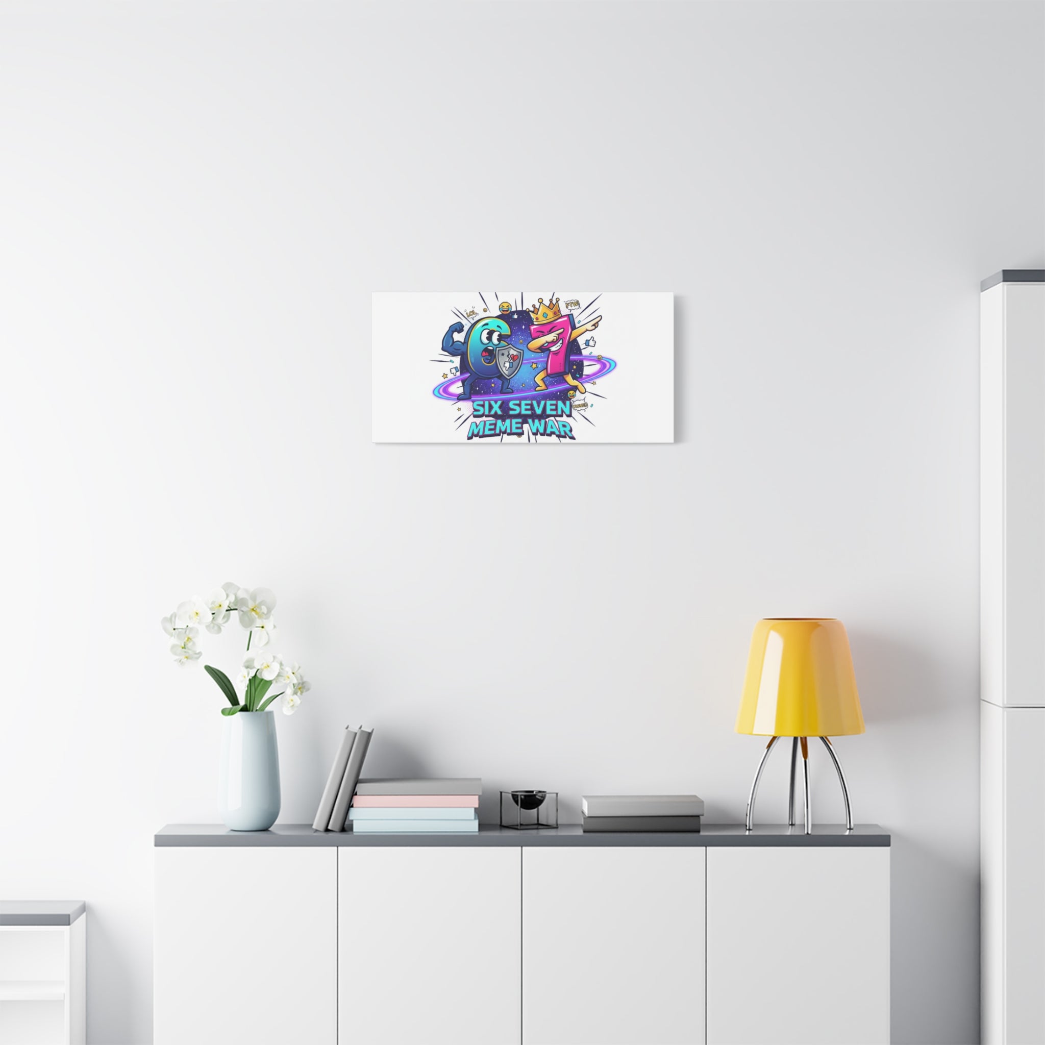 Six Seven Meme War Canvas | Legendary Internet Battle Art, Viral Culture Wall Decor