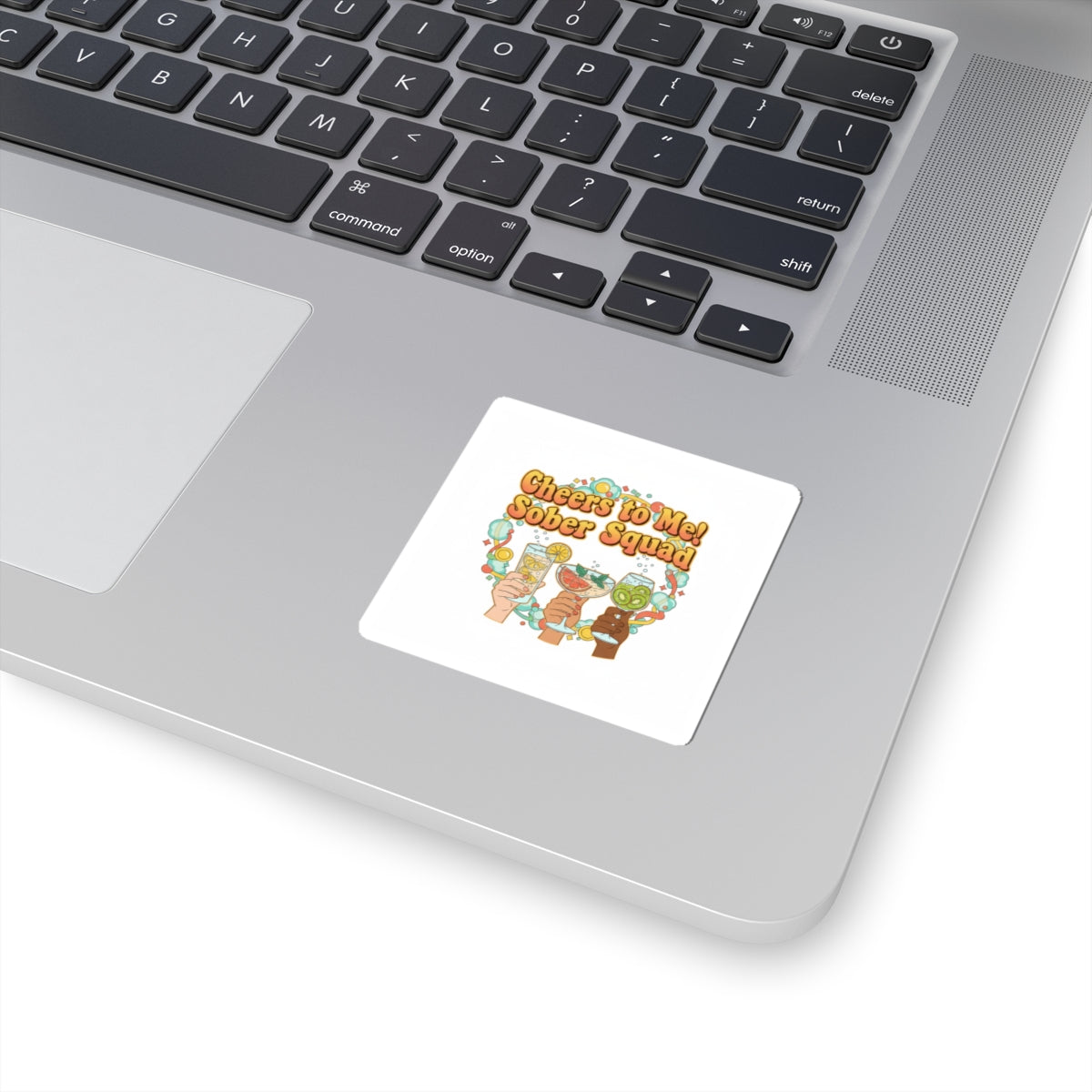 Cheers to Me Sober Squad Sticker | Dry January, Mocktail Trend