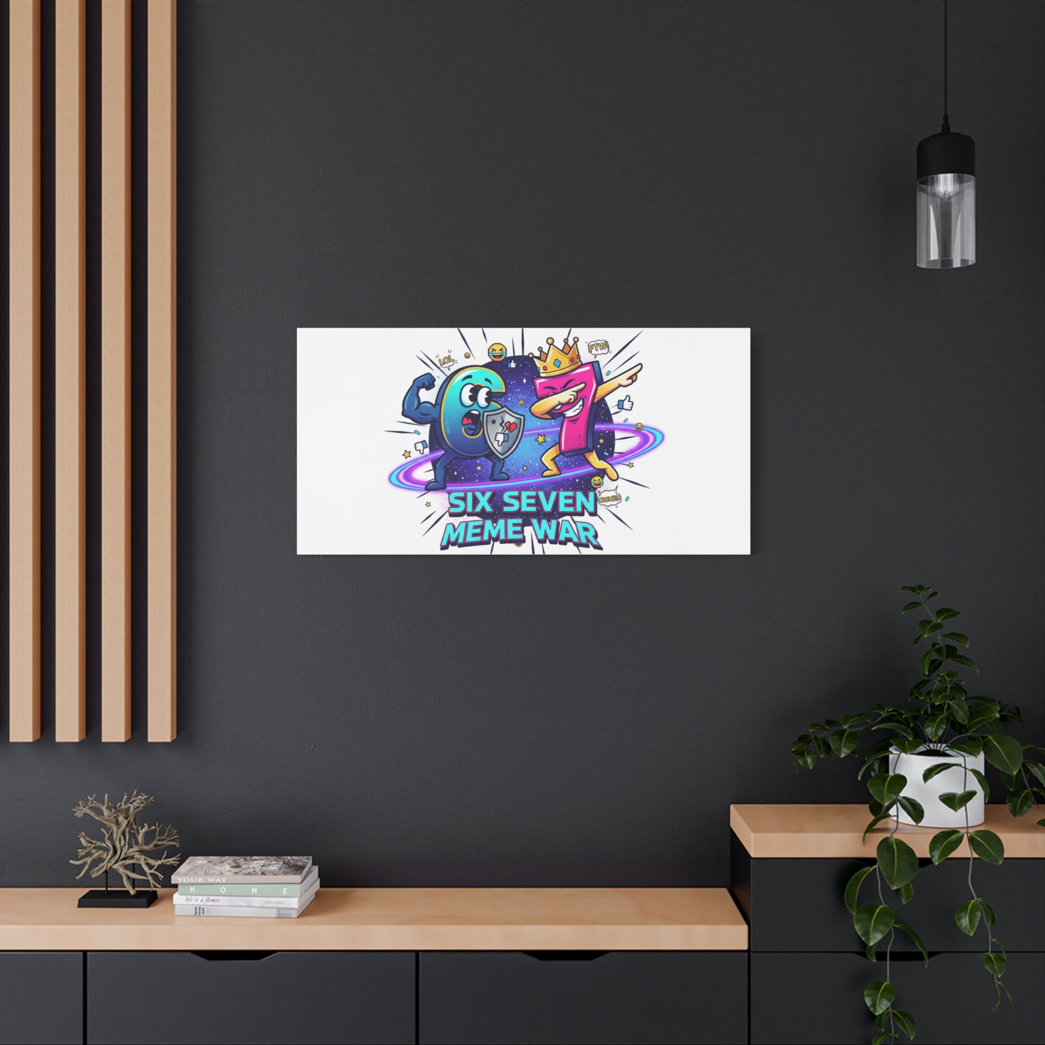 Six Seven Meme War Canvas | Legendary Internet Battle Art, Viral Culture Wall Decor