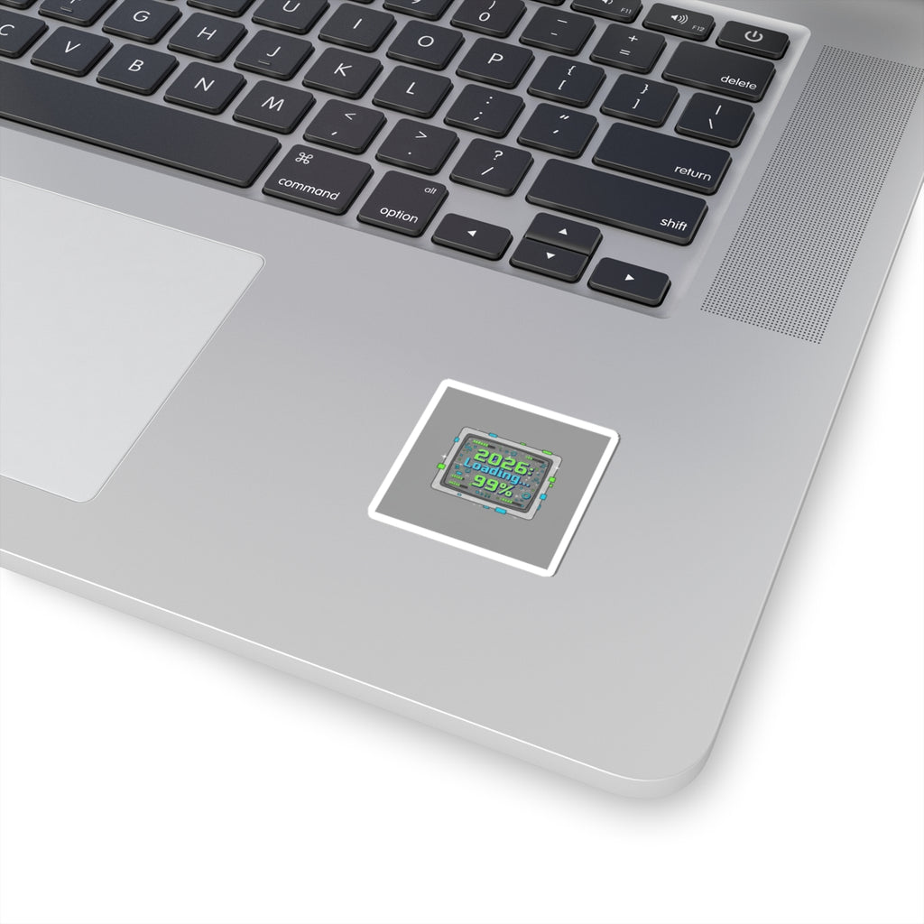 2026 Loading 99% Kiss-Cut Stickers | NYE countdown, retro system UI