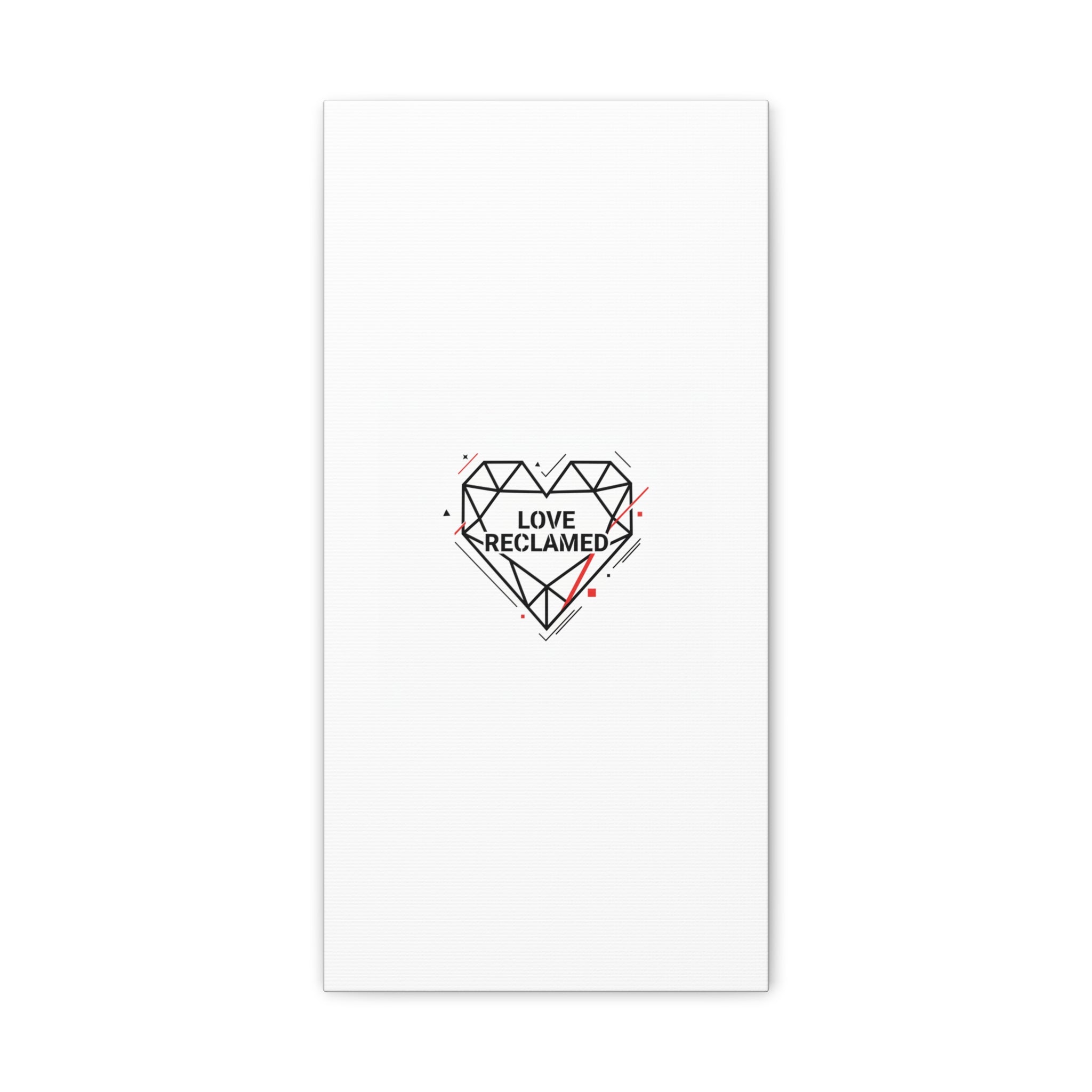 Love Reclaimed Canvas | modern heart design, minimalist love icon