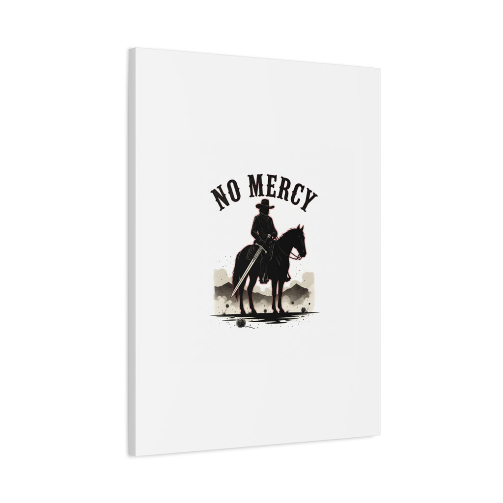 No Mercy Cowboy Skull Canvas | western skull art, gothic Americana