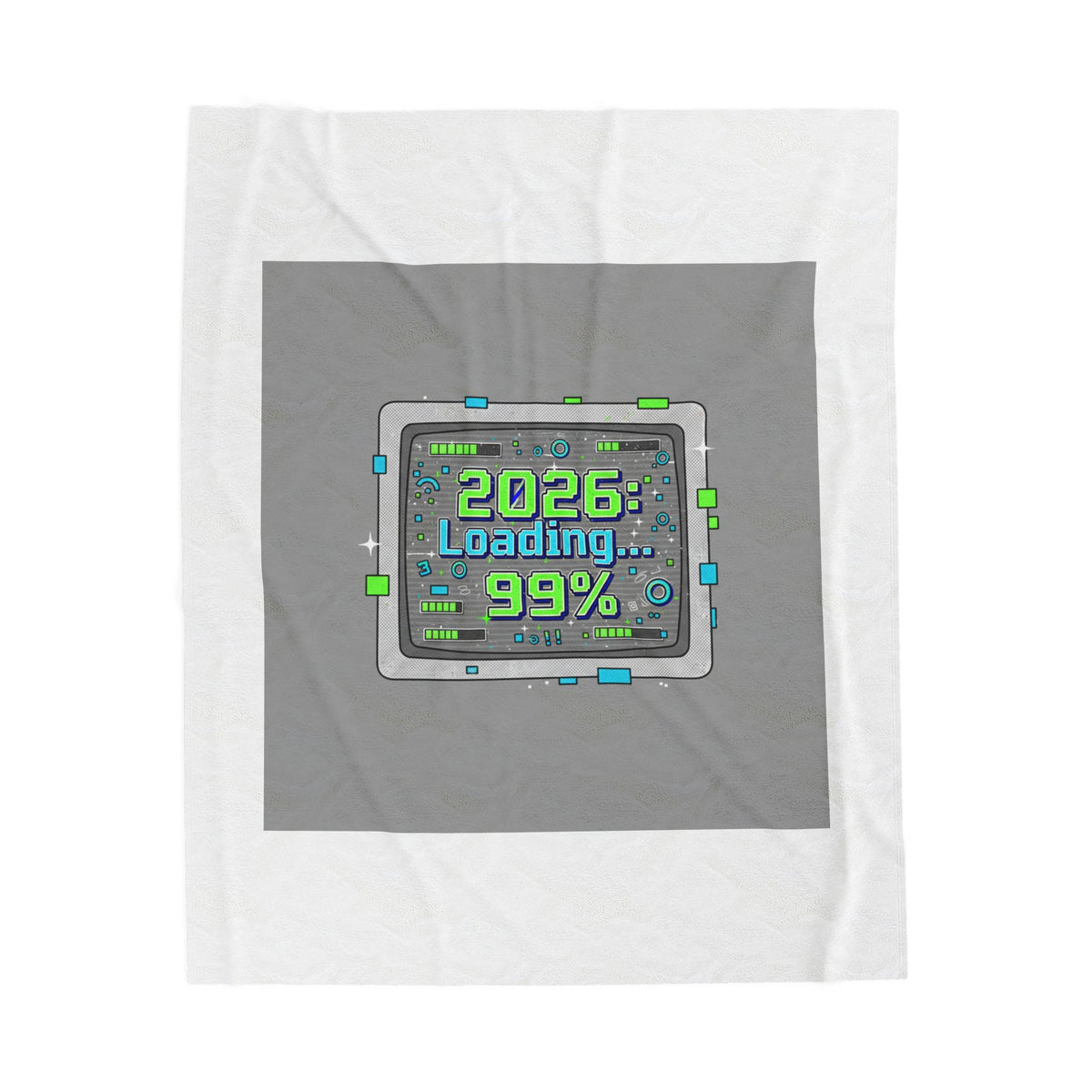 2026 Loading 99% Blanket | NYE countdown, retro system interface
