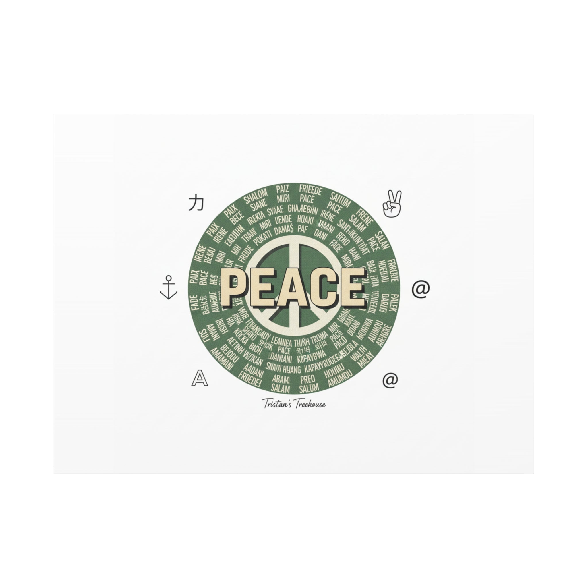 Peace doodle canvas | hand drawn sketch aesthetic, handwritten message