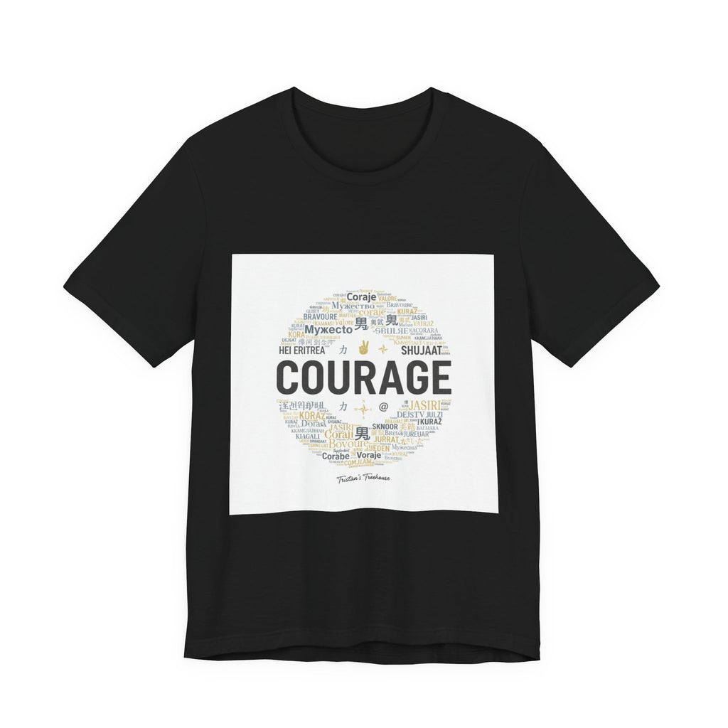 Courage Minimal Wordcloud Tee | Fresh-Start Minimalism, New Page Apparel