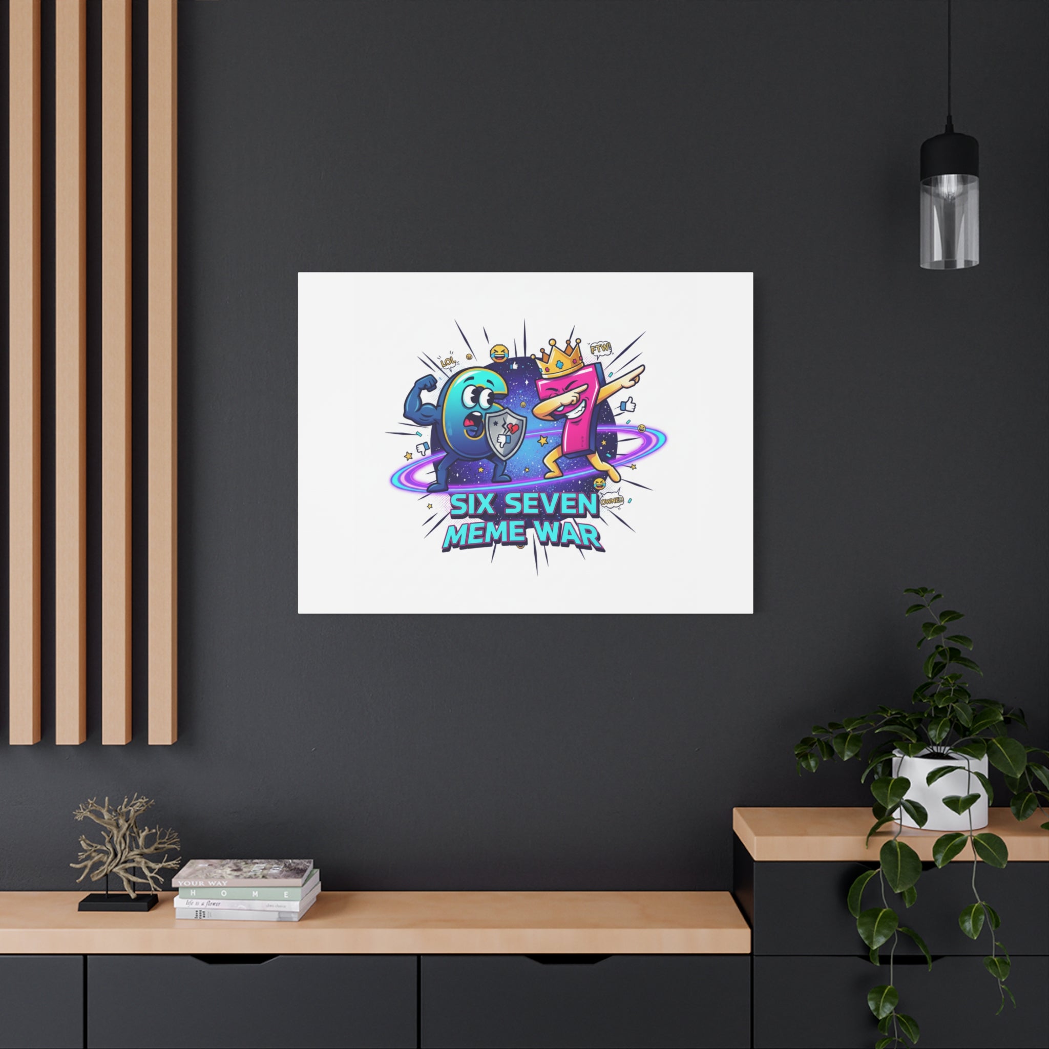 Six Seven Meme War Canvas | Legendary Internet Battle Art, Viral Culture Wall Decor