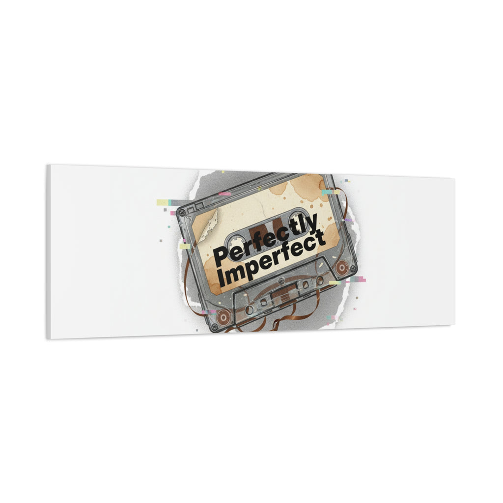 Perfectly Imperfect Cassette, Canvas Print | Analog Error, glitch art static