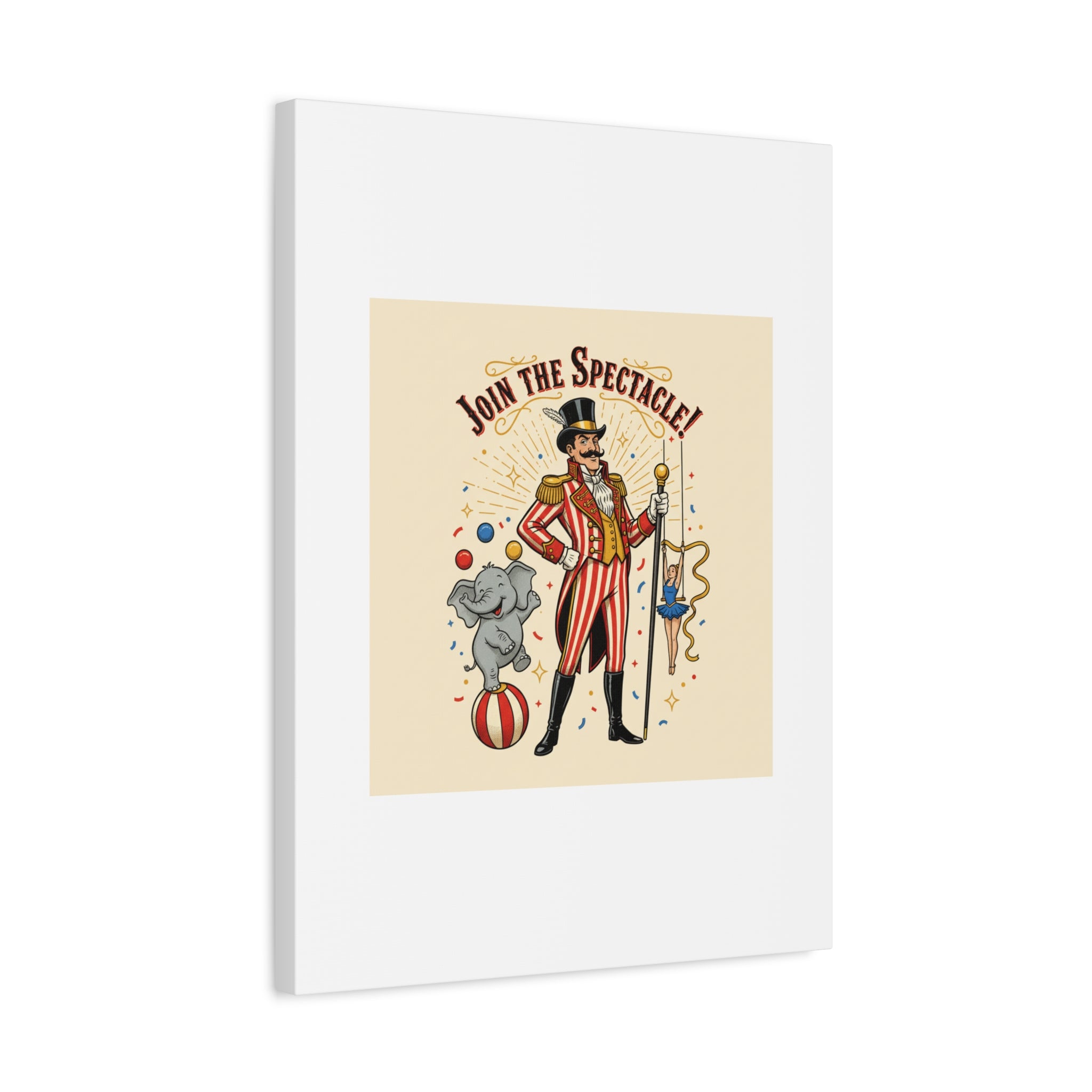Join the Spectacle Circus Art Print | Matte Canvas, Stretched, Vintage Carnival Design