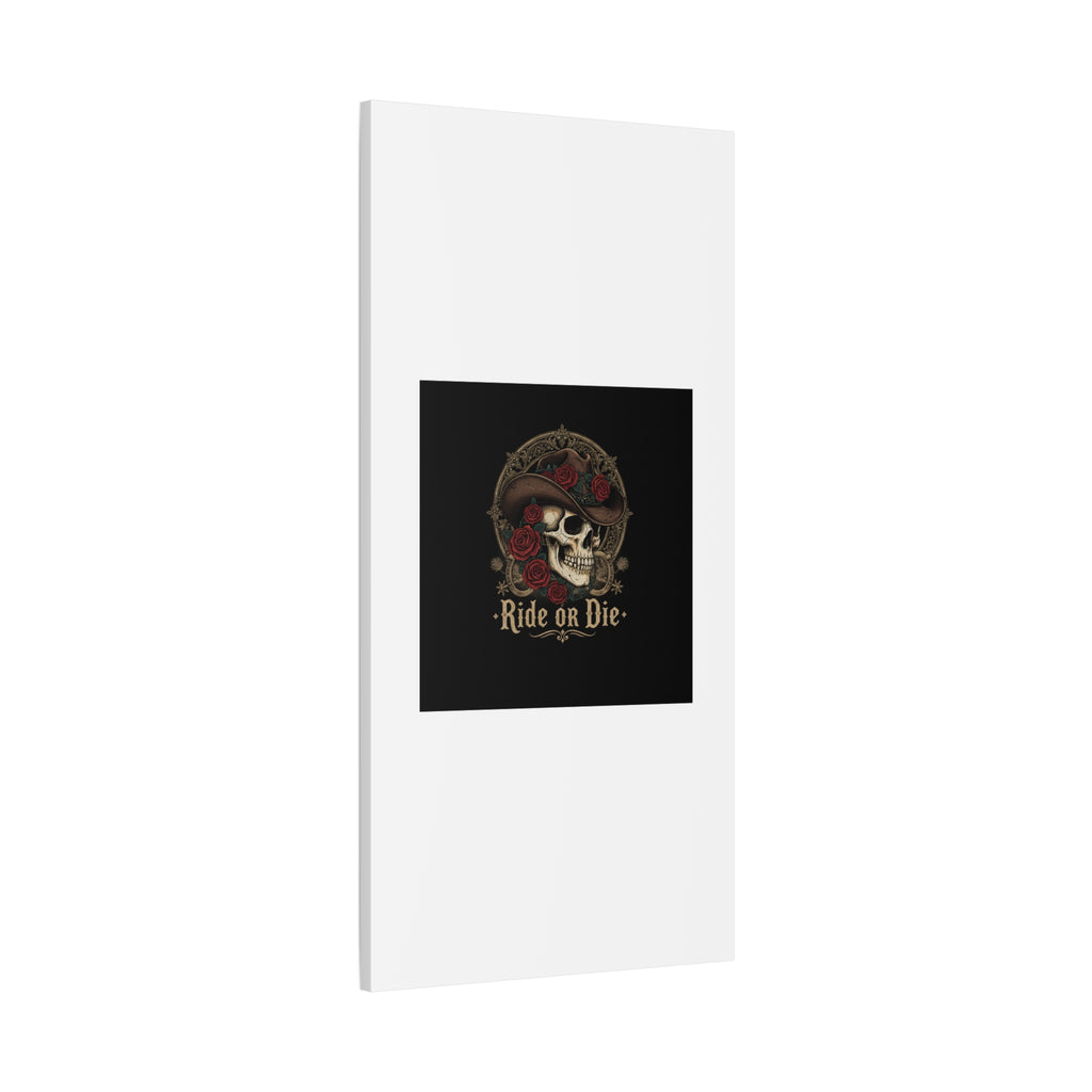 Ride or Die Skull Canvas | Western Skull Art, Gothic Americana