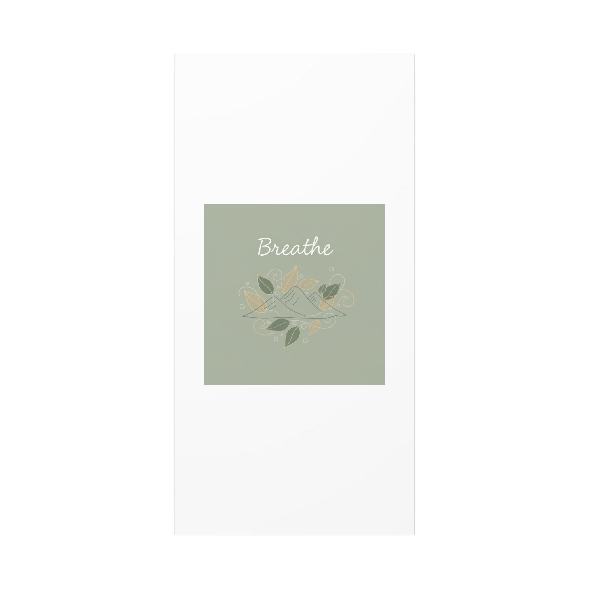 Breathe Mountain Line Canvas | Nature Symbols, Minimal Forest Wall Art
