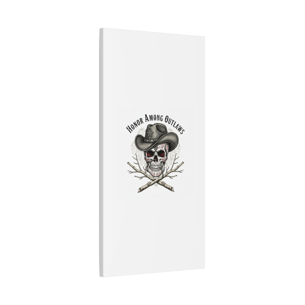 Honor Among Outlaws Canvas | Western Skull Art, Gothic Americana Desert Noir