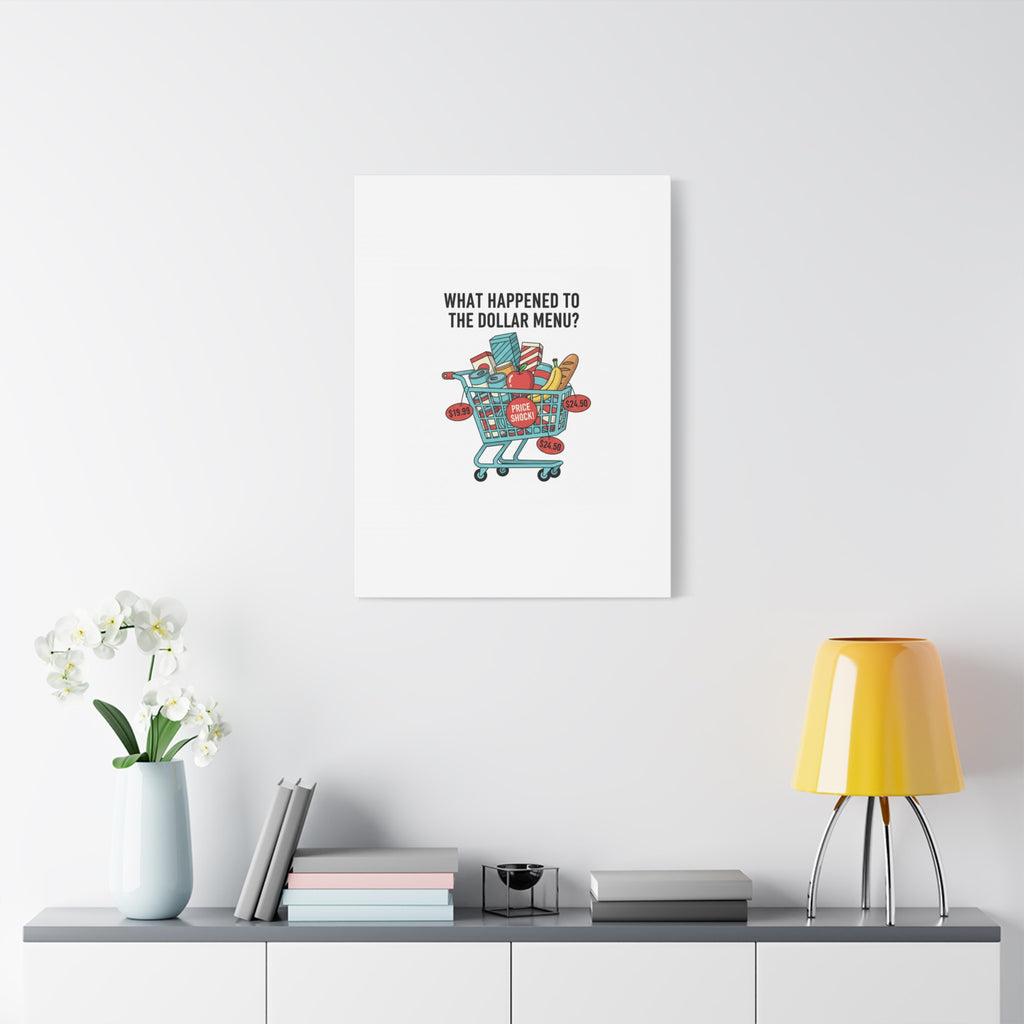 What Happened to the Dollar Menu? Canvas | Grocery Prices Meme, Price Shock Wall Art