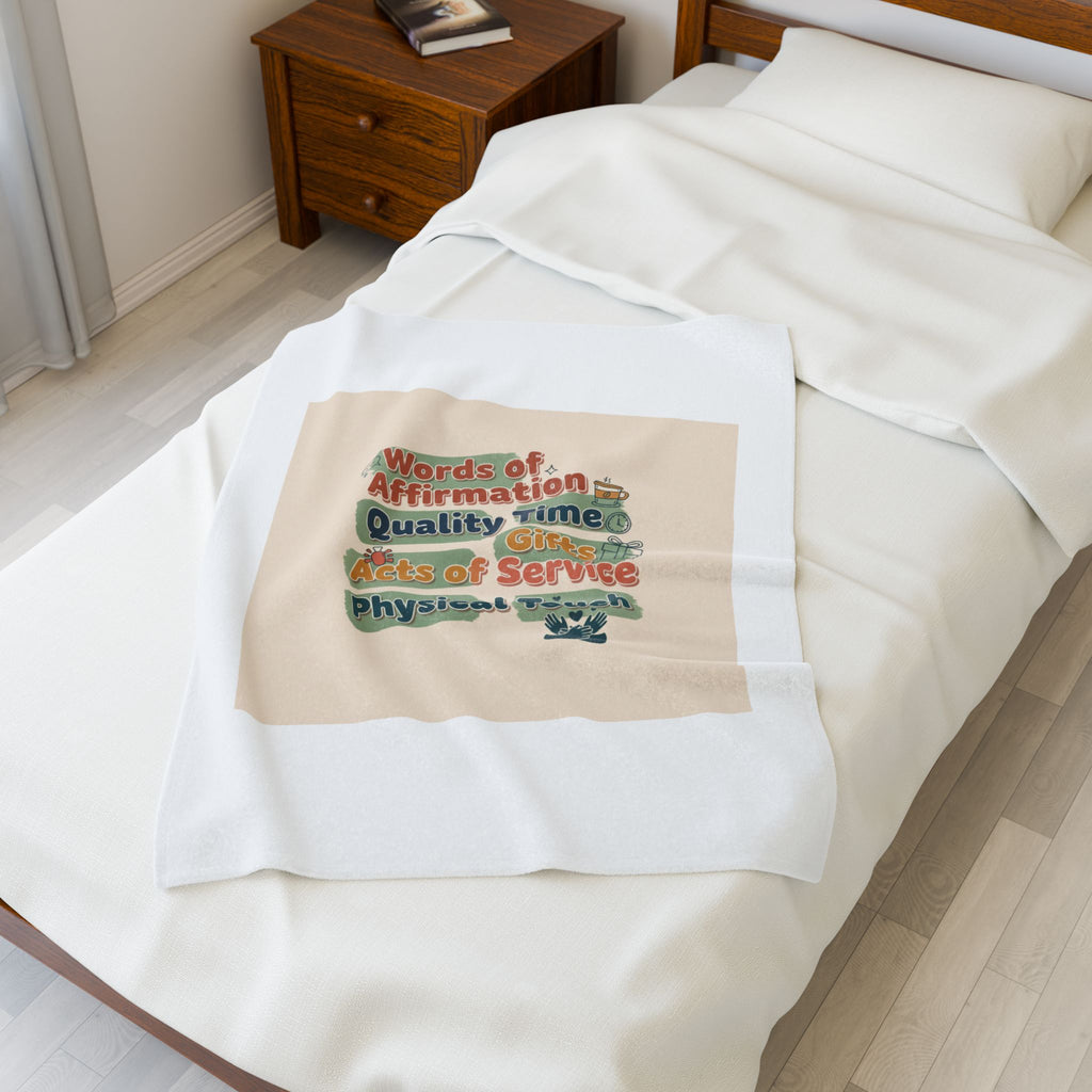 Love Languages Meme Plush Blanket | acts of snacks, quiet love