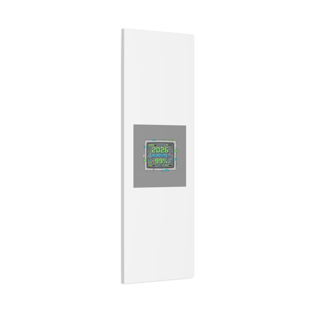 2026 Loading 99% Canvas | NYE countdown, retro system interface