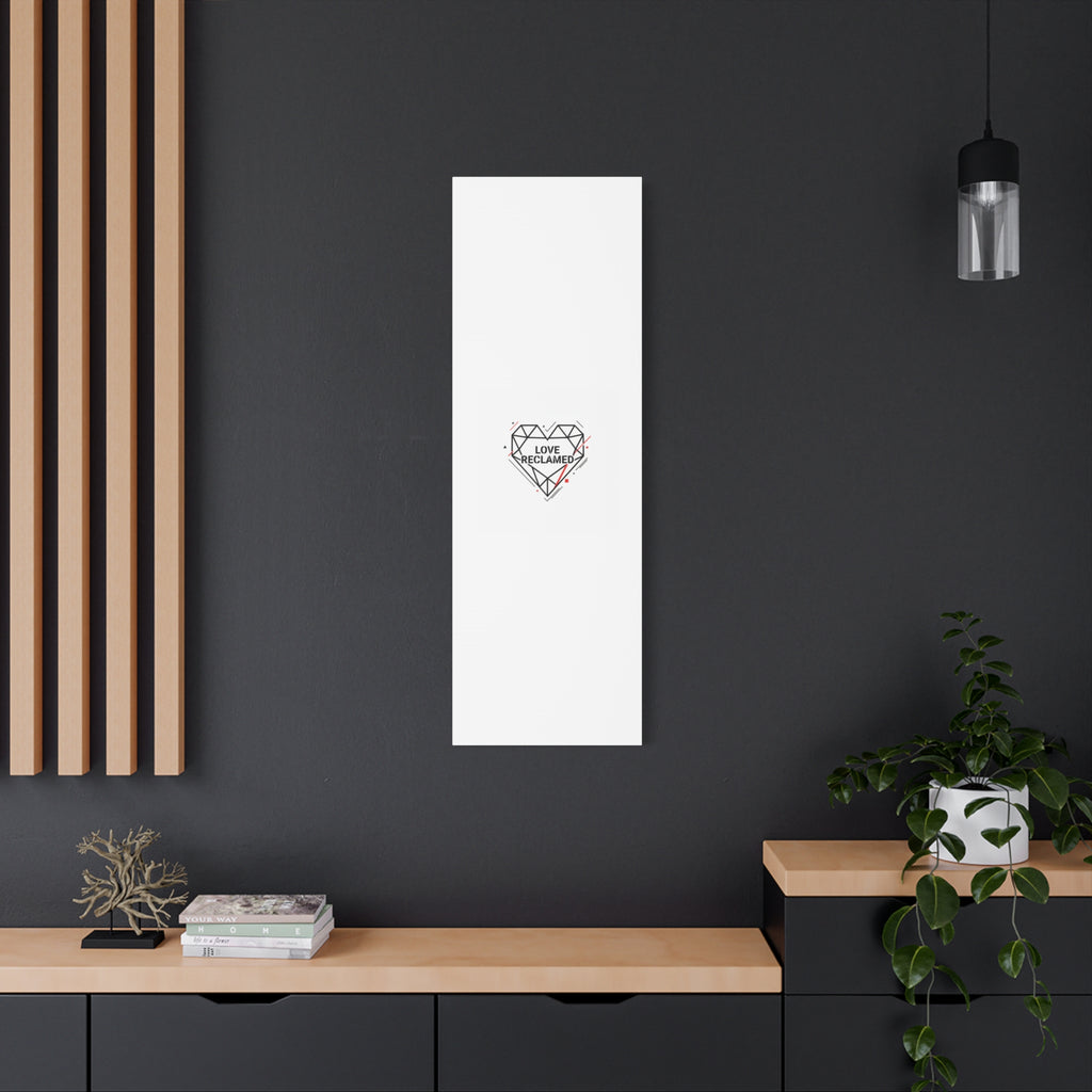 Love Reclaimed Canvas | modern heart design, minimalist love icon