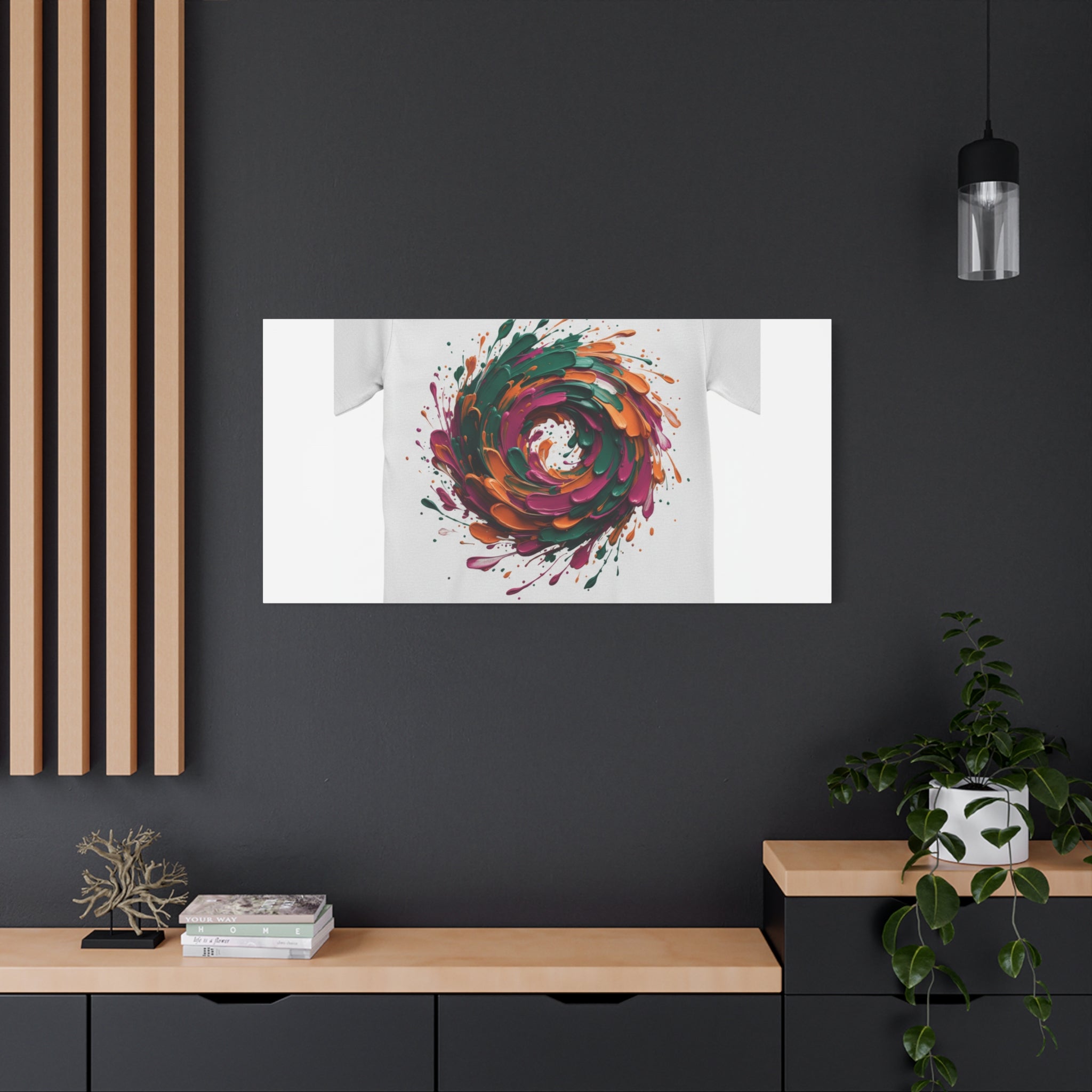 Painterly Abstract Floral Swirl Canvas | Matte Stretched Canvas