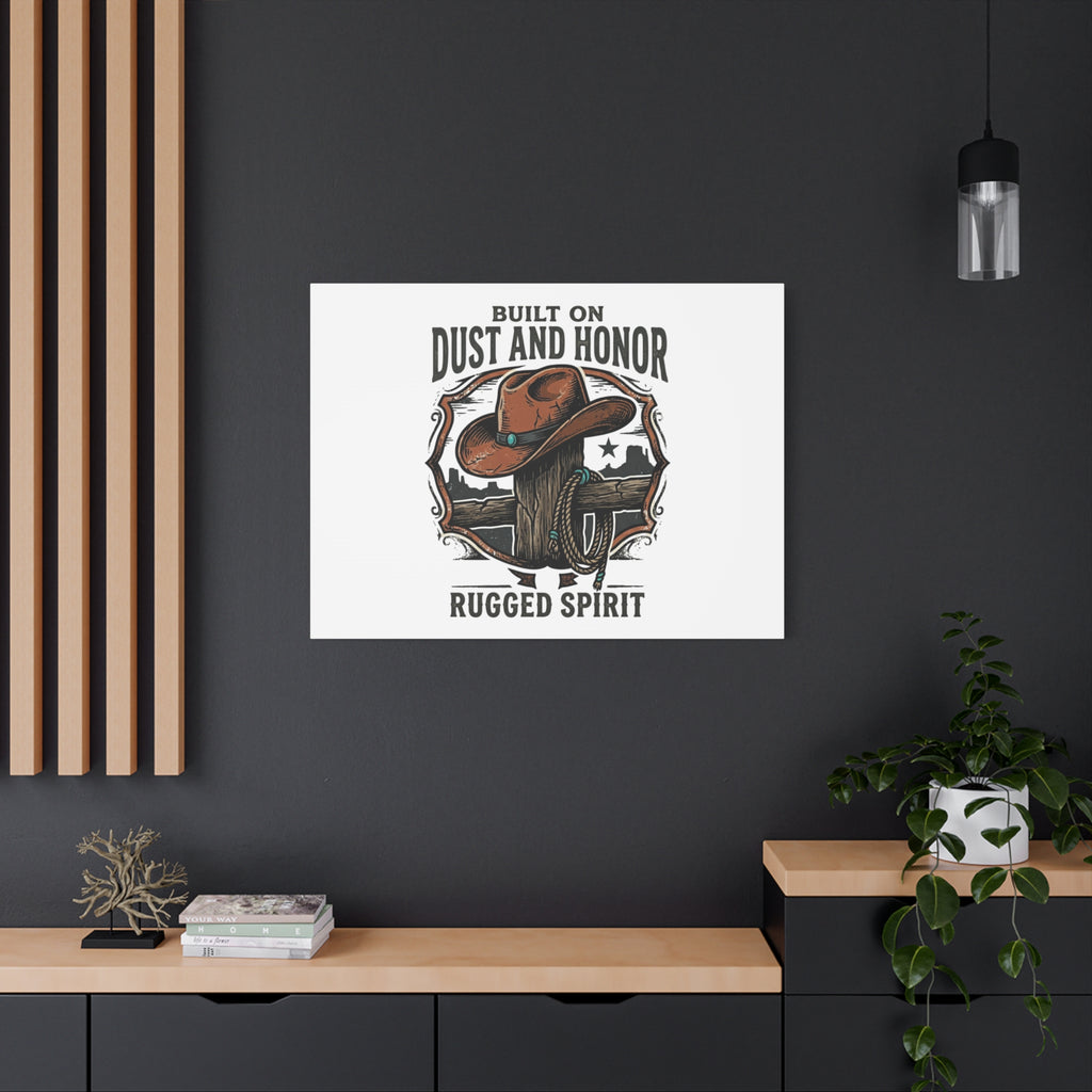Built on Dust and Honor Canvas | Western cowboy, vintage Americana