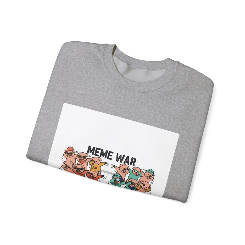 Meme War Graphic Sweatshirt, Disco Florals Retro Paisley