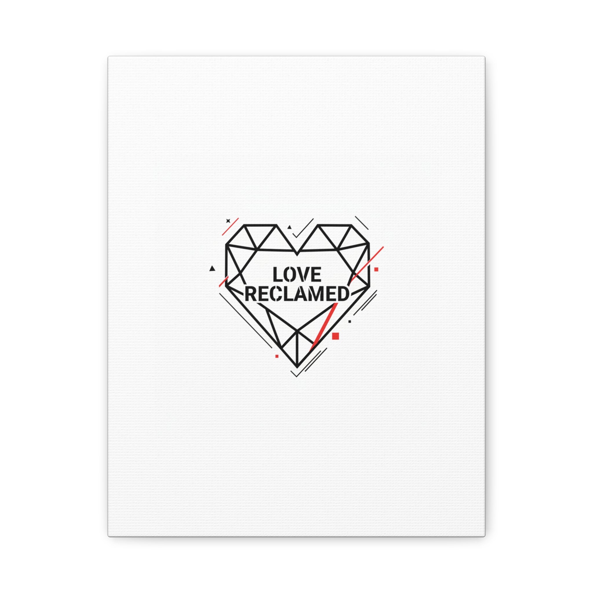Love Reclaimed Canvas | modern heart design, minimalist love icon