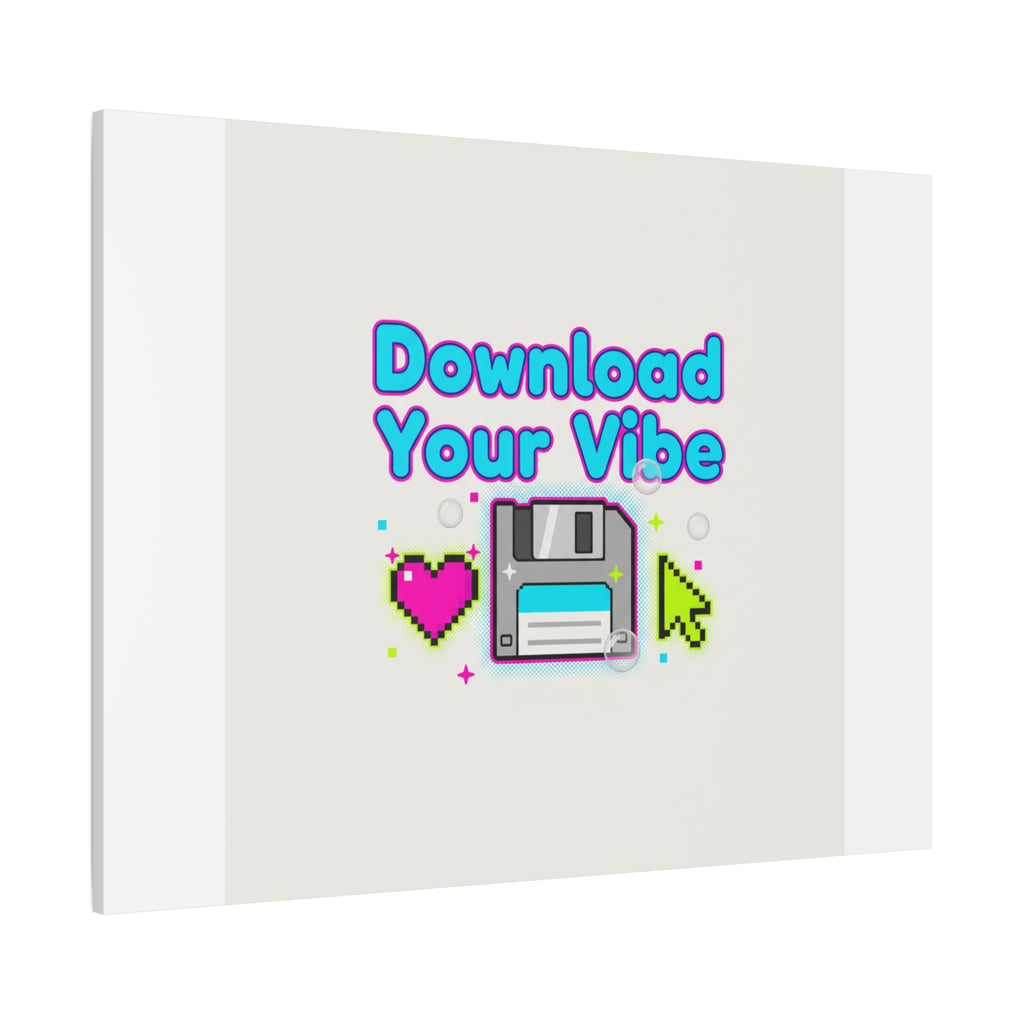 Download Your Vibe Canvas | Y2K Retro Tech, Pixel Floppy Disk Poster