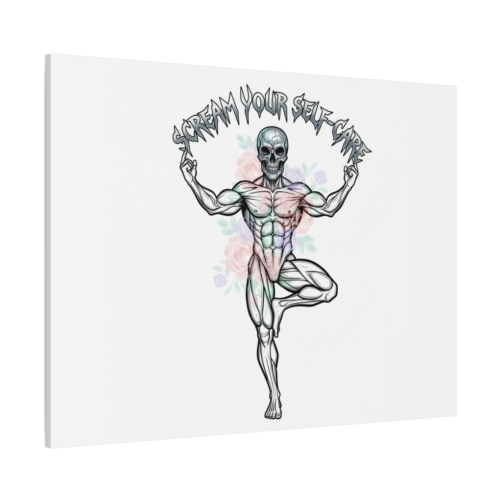 Scream Your Self-Care Canvas | Heavy Metal Wellness, Gothic Wellness Quote