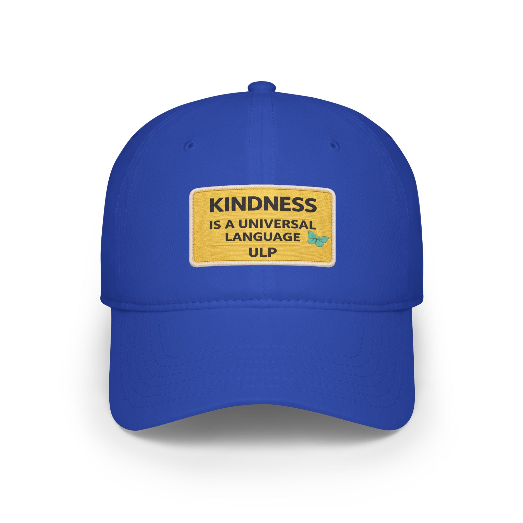 Kindness Is A Universal Language Patch Cap — Red Low Profile Baseball Hat