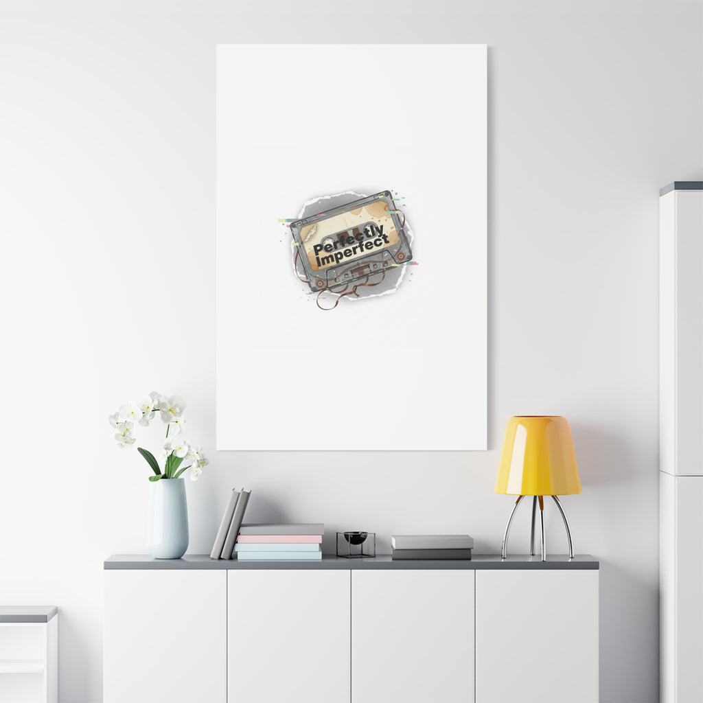 Perfectly Imperfect Cassette, Canvas Print | Analog Error, glitch art static
