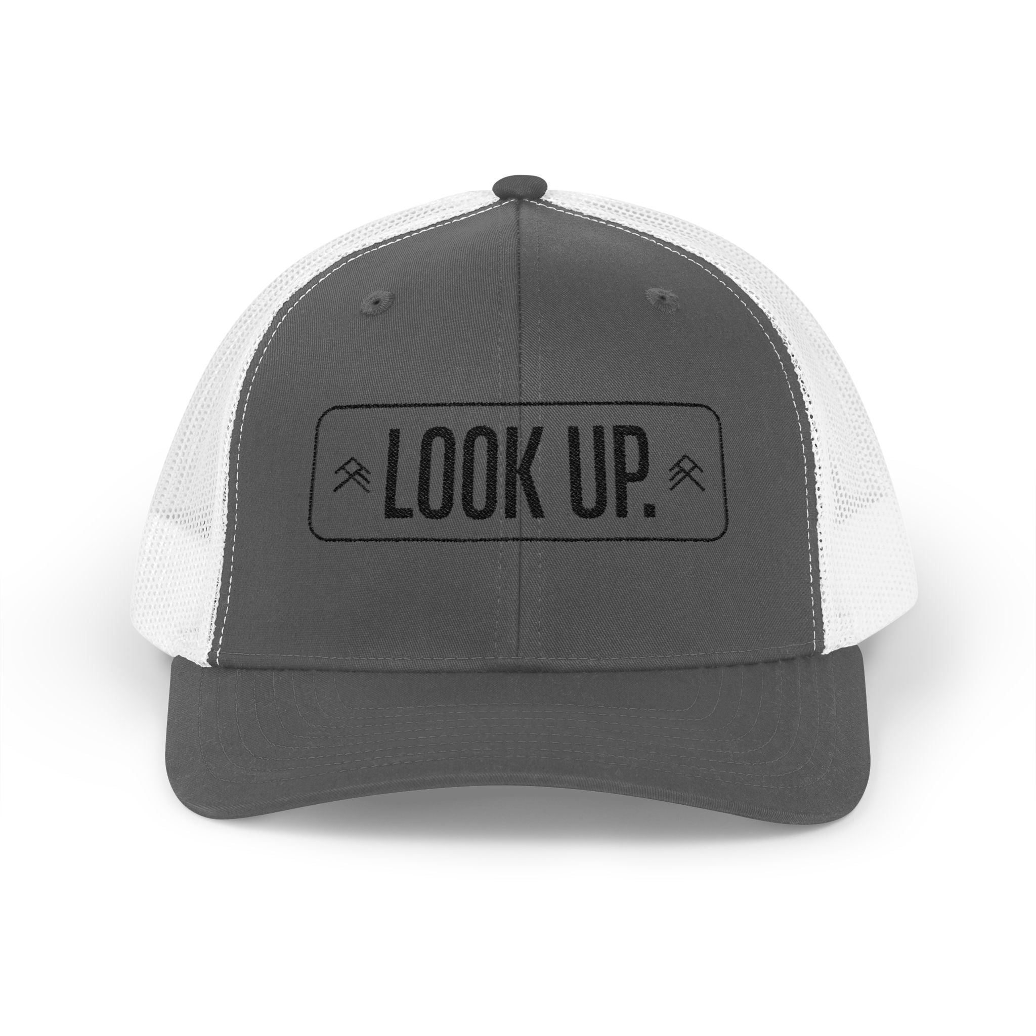 Look Up Trucker Cap — Embroidered Snapback Hat