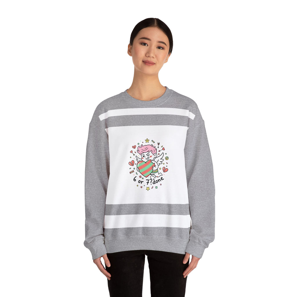6 7 Weird Cupid Crewneck | Viral Valentine's Sweatshirt | Funny Quirky Love