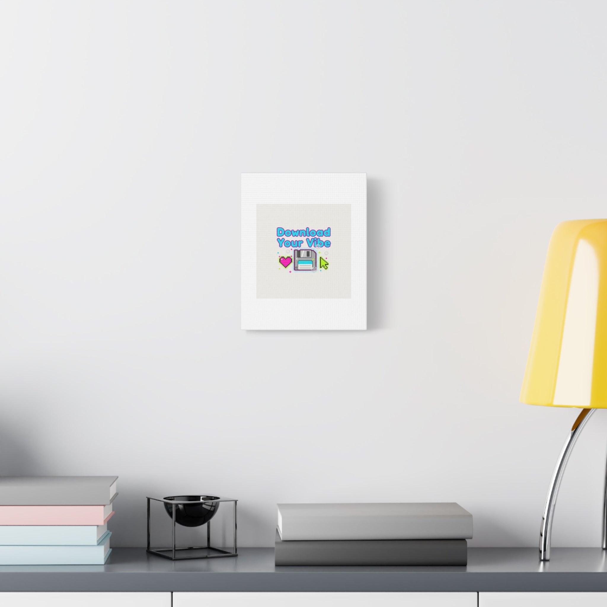 Download Your Vibe Canvas | Y2K Retro Tech, Pixel Floppy Disk Poster
