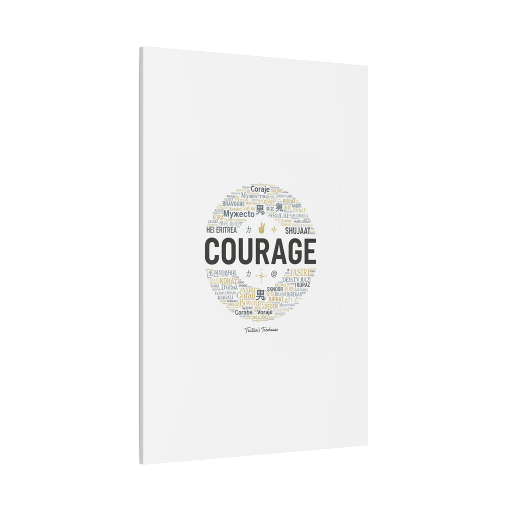 Courage Word Cloud Canvas | Fresh-Start Minimalism art print