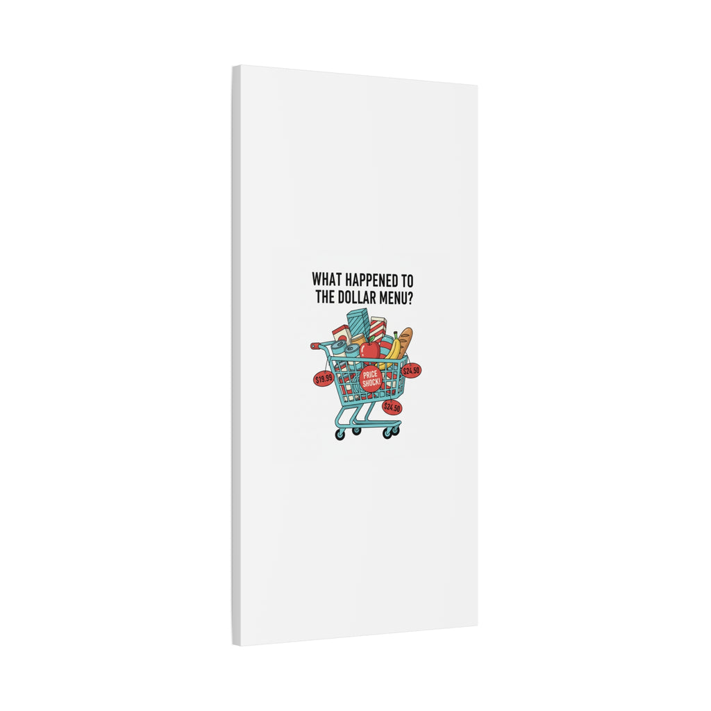 What Happened to the Dollar Menu? Canvas | Grocery Prices Meme, Price Shock Wall Art