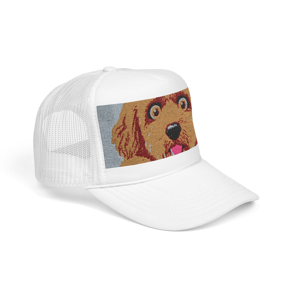 Meme Dog Embroidered Trucker Hat — 'Embrace the Fur'