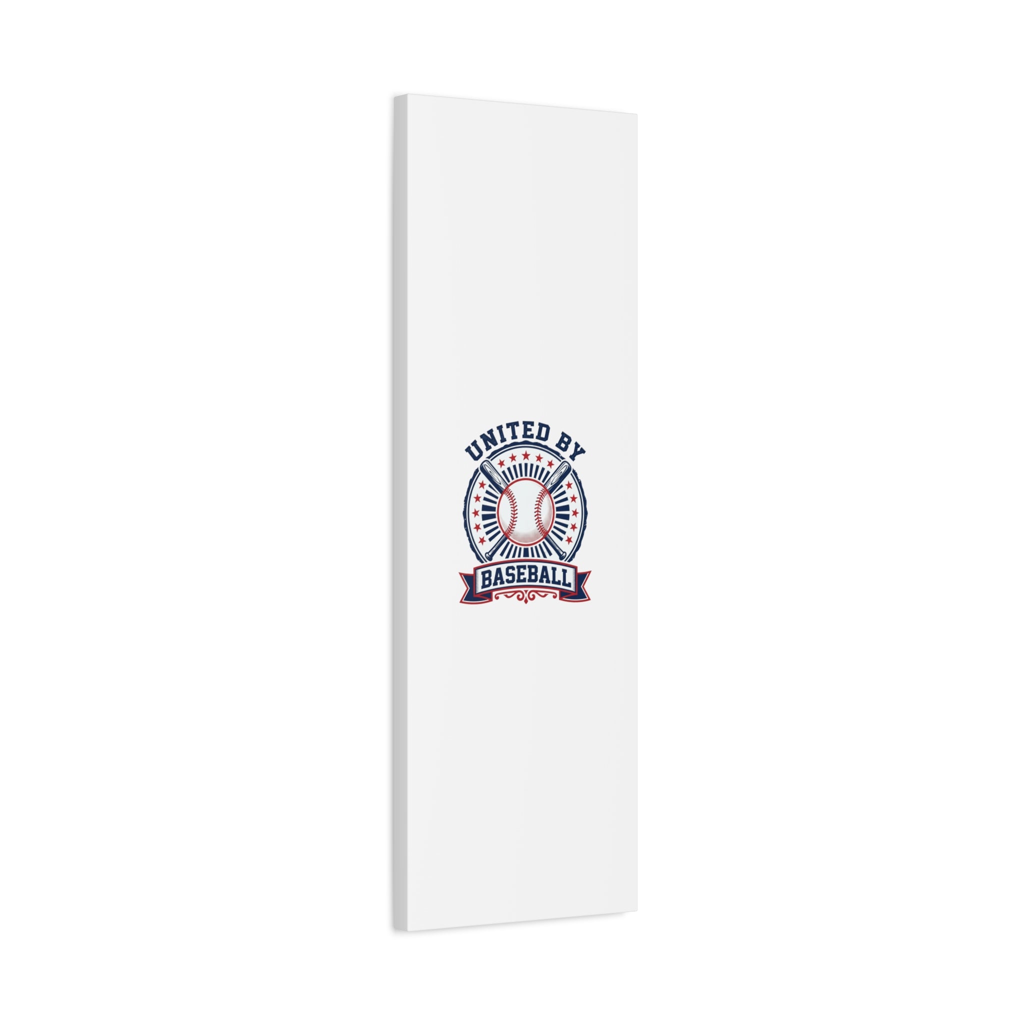 United by Baseball Canvas | Patriotic Baseball Graphic, Red White Blue Wall Art
