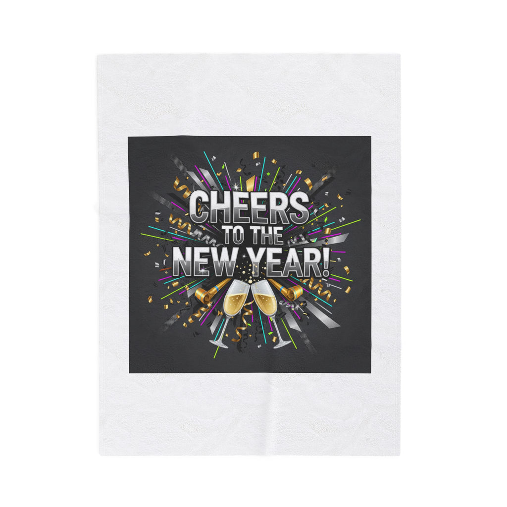 Cheers to the New Year! Plush Blanket | NYE countdown, champagne sparkle