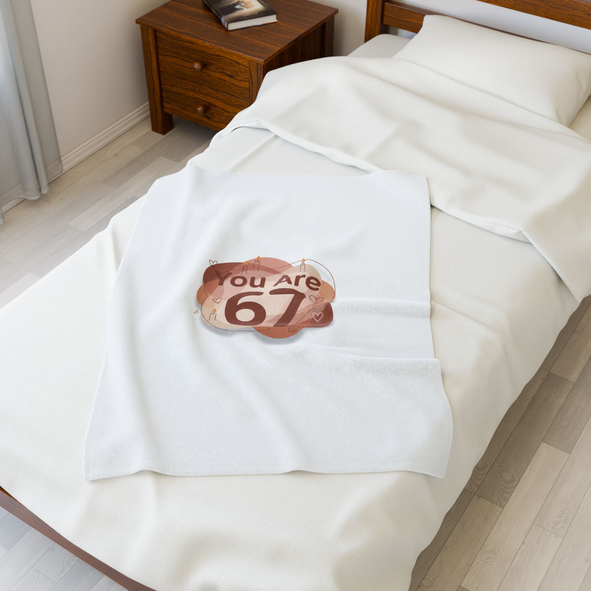You Are 67 Velveteen Plush Blanket | Self Love Valentine, Cozy Self‑Care