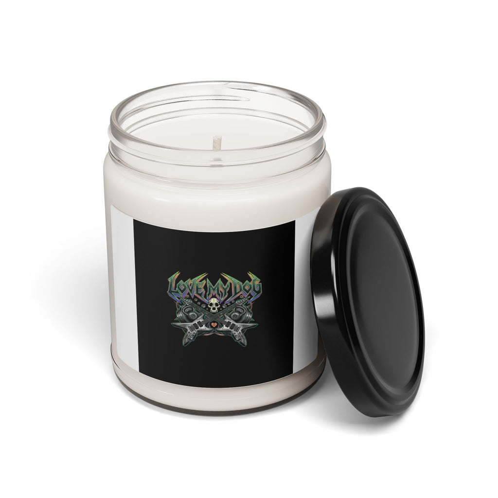Loud Kindness Metal Font Candle | Scented Soy Candle, 9oz | Gothic Wellness