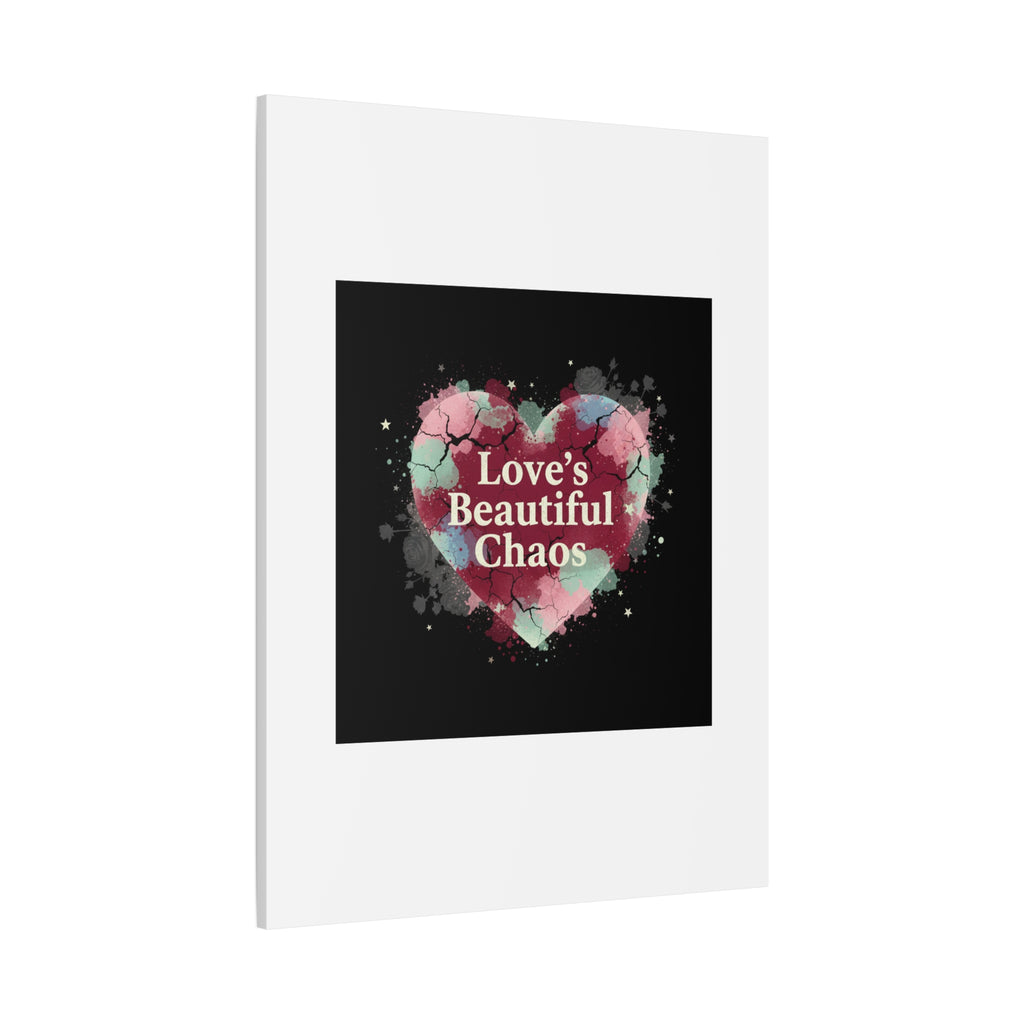 Love's Beautiful Chaos Canvas Print | Soft Grunge Hearts, Distressed Heart Art