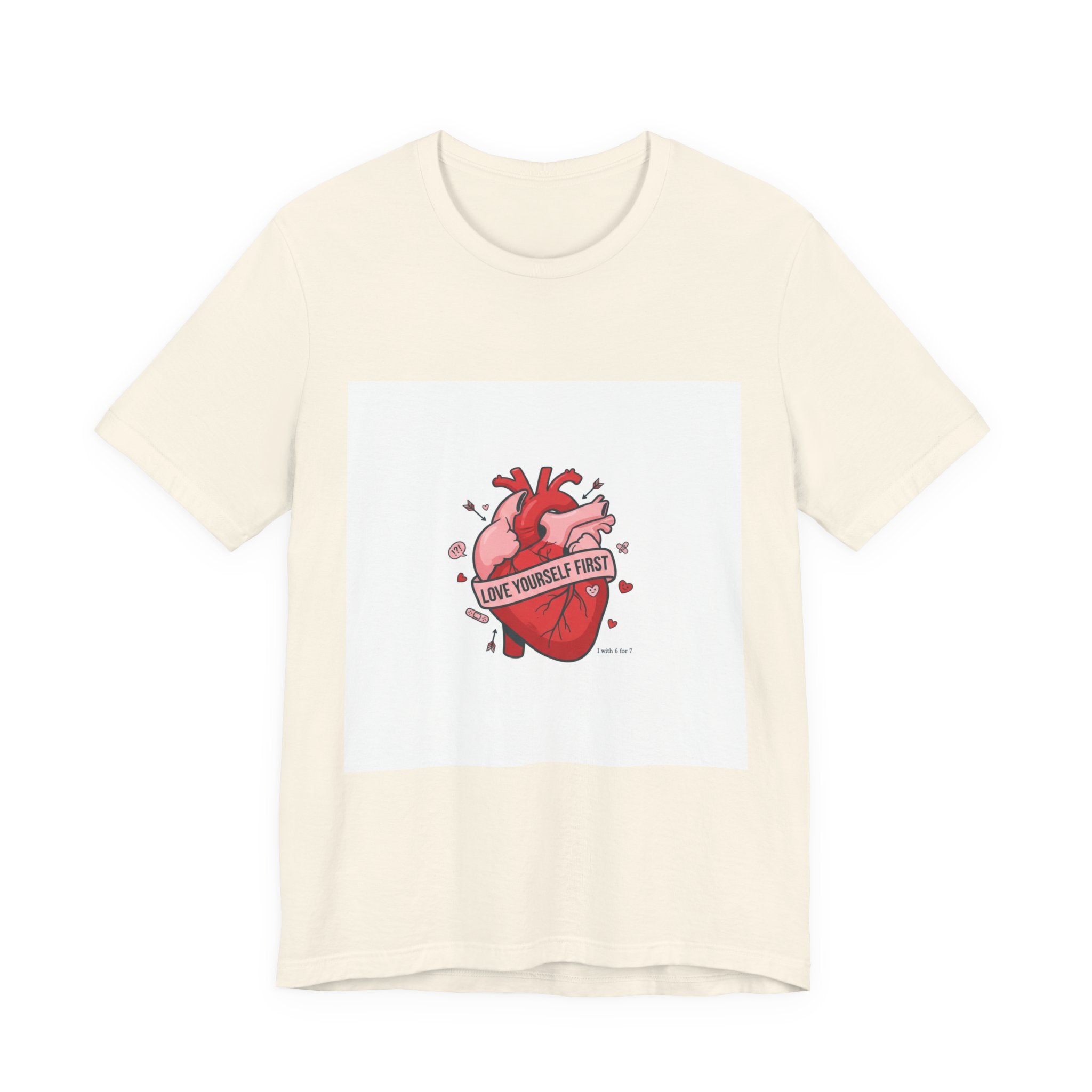 Love Yourself First Tee | anti love graphic, edgy heart shirt