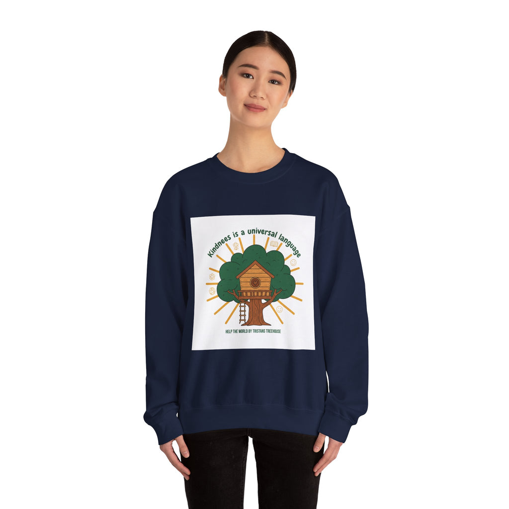 Kindness Treehouse Sweatshirt | eco humor, sustainable living