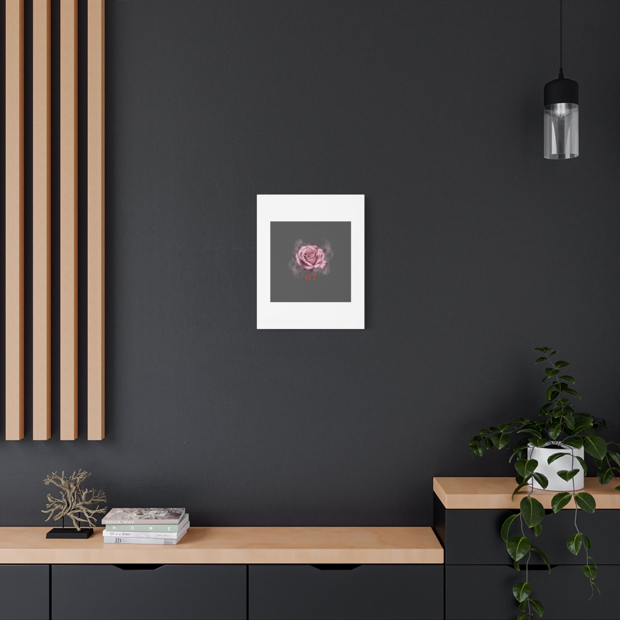 6 7 Valentine's Canvas | Viral Gothic Rose Wall Art | 6 7 Meaning Dark Romance
