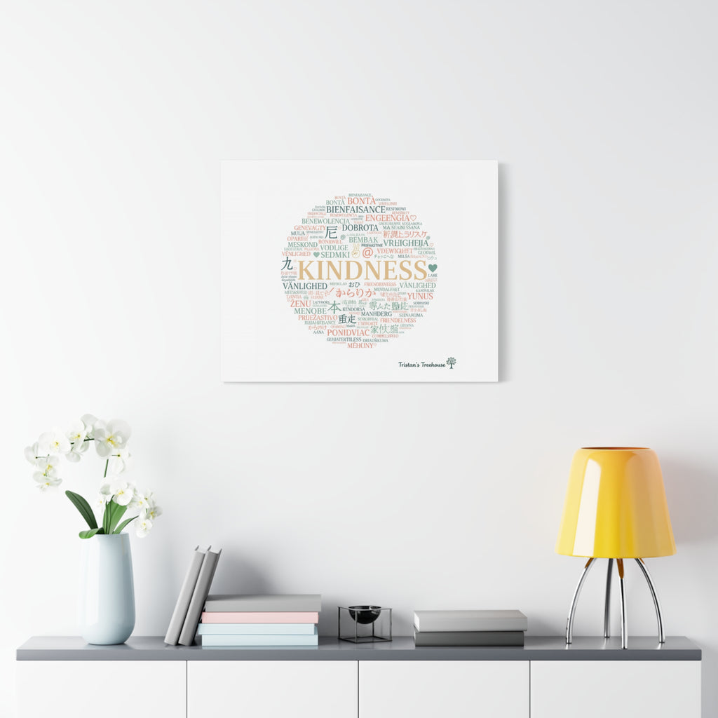 Kindness Word Cloud Canvas | Fresh Start Minimalist Wall Art