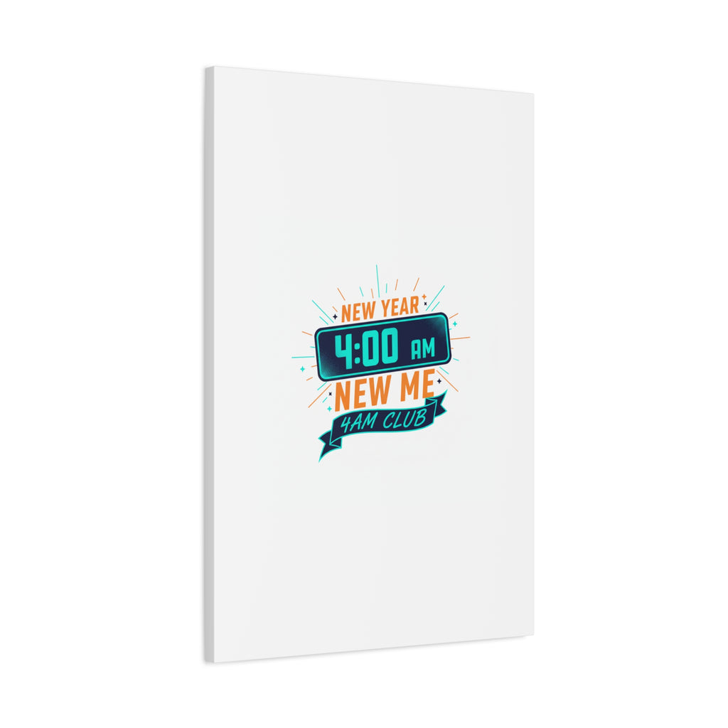 4AM Club New Year Graphic Canvas | Holiday Party Novelty, Festive New Year Decor
