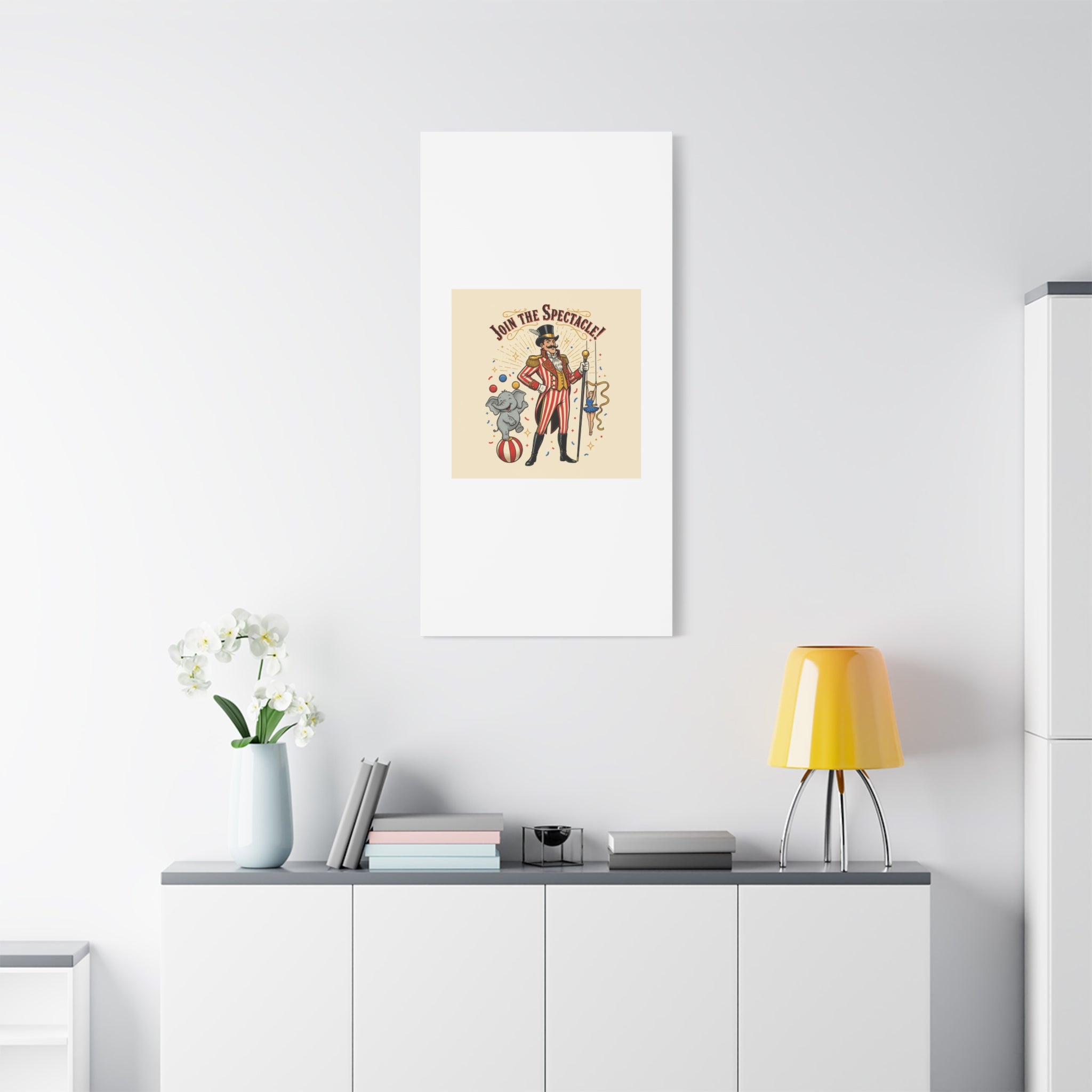 Join the Spectacle Circus Art Print | Matte Canvas, Stretched, Vintage Carnival Design