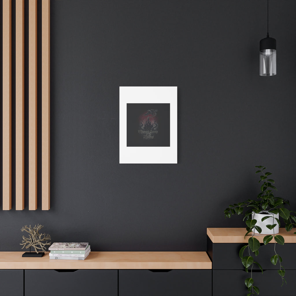 Whispered Secrets of the Shadows Castle Wall Art, Matte Canvas | Gothic Medieval Decor